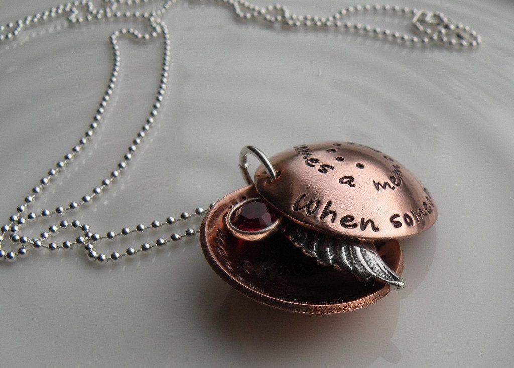 In Memoriam Copper Pendant Necklace