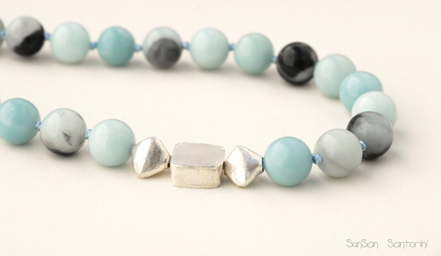 Amazonite Necklace Sterling Silver