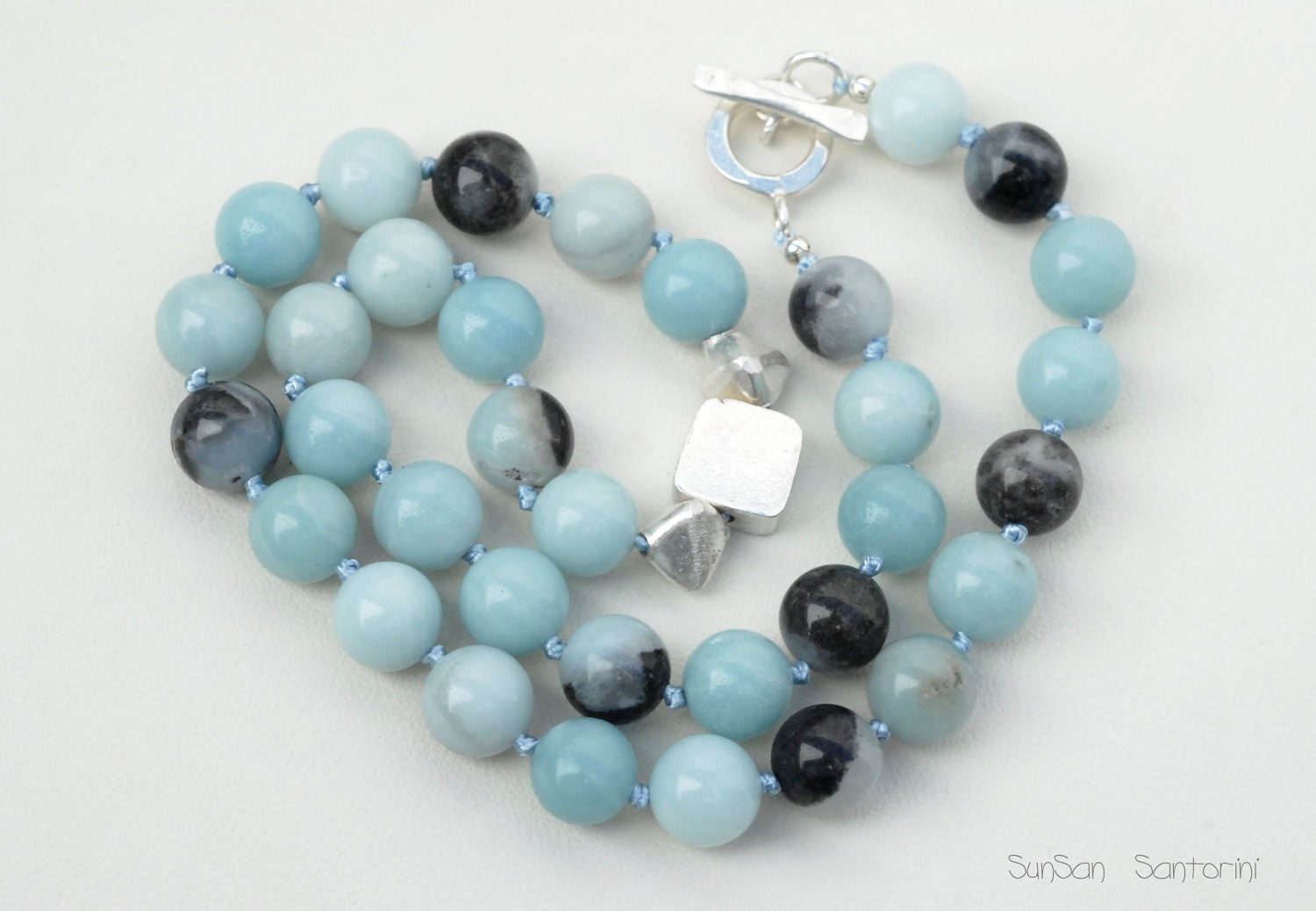 Amazonite Necklace Sterling Silver