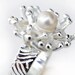 Pearl Ring - Sea Coral Inspired Silver Ring - Bridal Ring