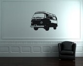 Camper Van -- Vinyl Wall Art --23" x 16"