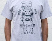 pig totem gray man t-shirt