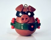 polymer clay terrorist piggy key chain
