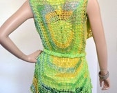 Lacey Multicolored Circular Vest 397