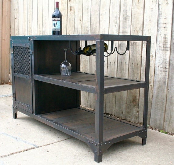 Scrap metal and reclaimed wood table