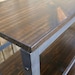 Handmade rolling scrap metal and wood table, kitchen cart, book shelf, wine/liquor cart, storage