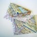 Upcycled Atlas Stationery Recycled US Map Envelopes Set of 10
