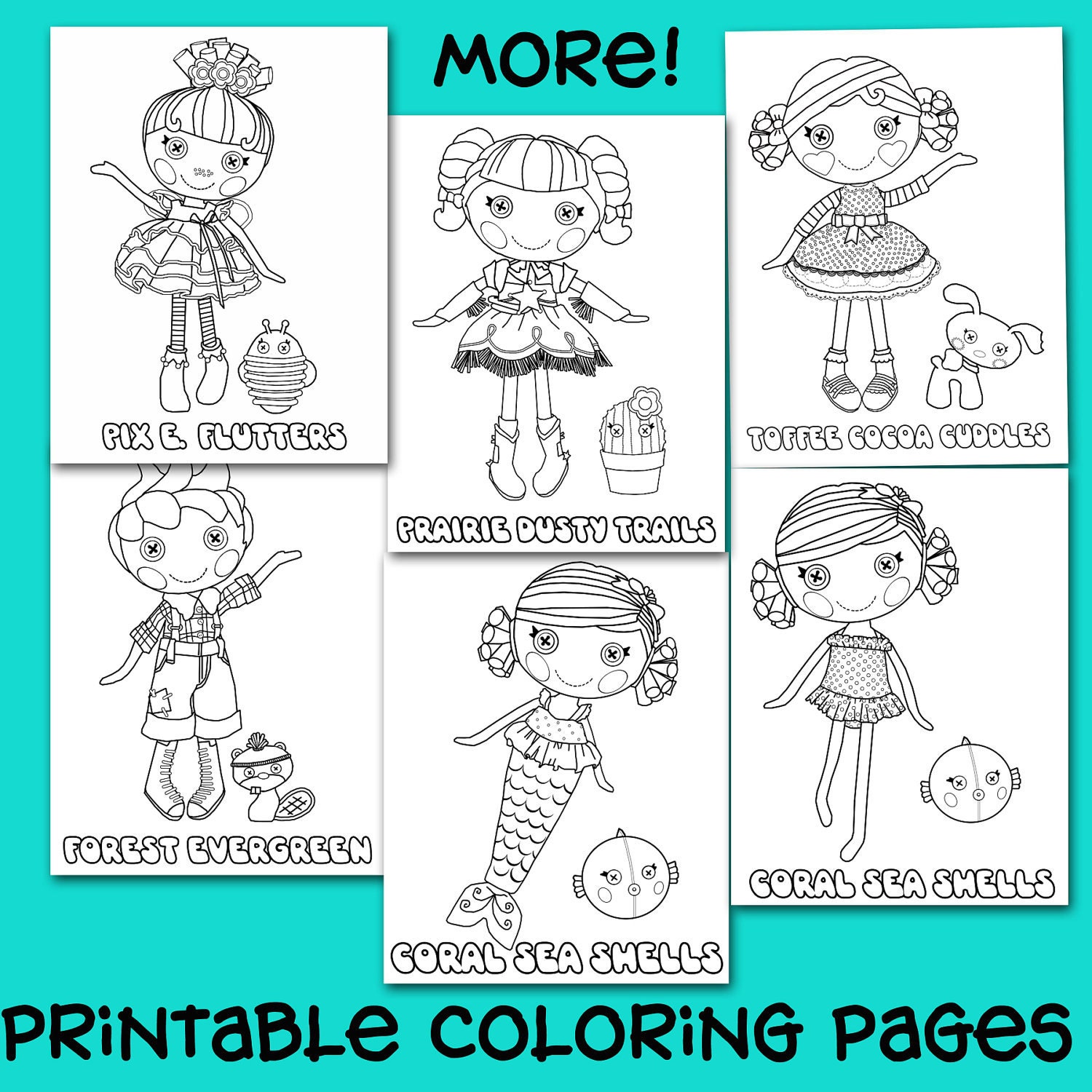 32 Printable Button Doll Coloring Pages