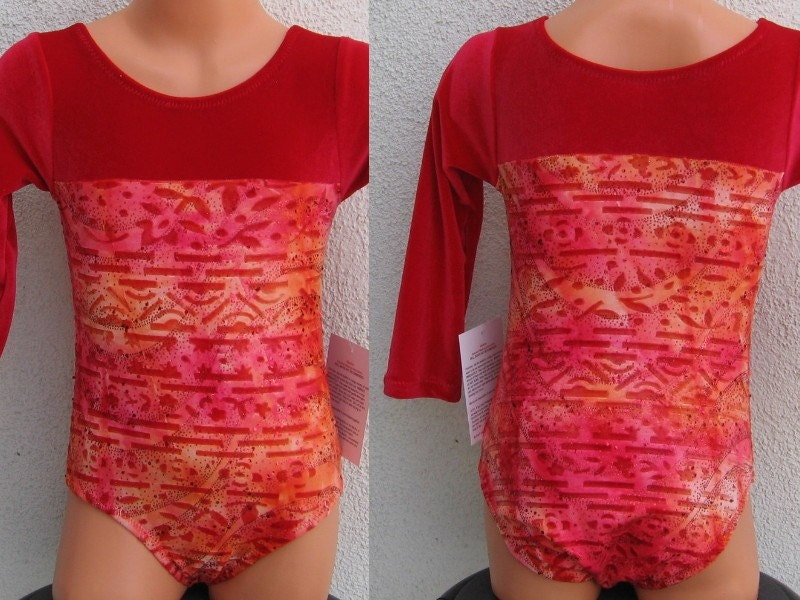 Orange Gymnastics Leotards