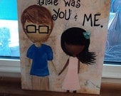 you and me painting custom order 9x12