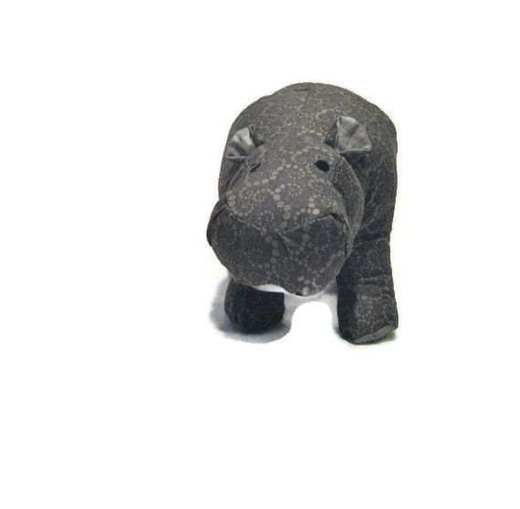 HIPPO - Stuffed Animal Toy - Hippopotamus - Ready to Ship - Perfect for Baby Shower