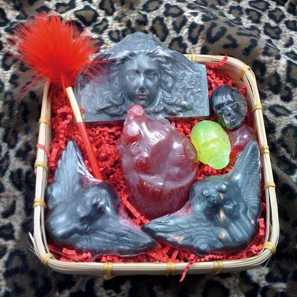 LOVE to Love You Baby - Unusual Gift BASKET for GOTHS and Non-Traditionalists - Vegan