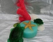 LIFE'S A BEACH - Marine-Theme SOAP Set in a Mini SPA Bag - VEGAN