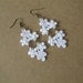 Lace Earrings - Mirror White Flowers