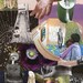 Vintage Images: Crystal Ball Handmade Fine Art Collage Print on Archival Paper