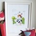 Kids Children Farm Print Signed Limited Edition Watercolour Animal Magic -