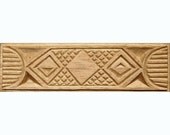 Oshiwa Carved Wood Printing Stamp, African Design, 8.25'' x 2.25'', Item 10-17-78