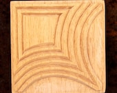 Carved Textile Stamp, African Design, Oshiwa Wood Printing Block, Item 9-21-6