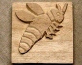 Carved Textile Stamp, African Bee, Oshiwa Wood Printing Block, Item 10-24-13