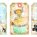 Vintage Shabby Chic Easter Bunnies Chick Boy Girl Children Handmade Cards Tea gift Tags Digital Party Favor Banner clip art Images Sh242