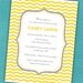 Customizable Yellow and Grey Shower or Party Invitation (Yellow Chevron Design) - Digital File