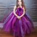Purple Love Flower Girl Tutu Dress