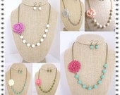 Design Your Own Flower Necklace Bridesmaid Jewelry Sets Wedding Jewelry Bridesmaid Necklace