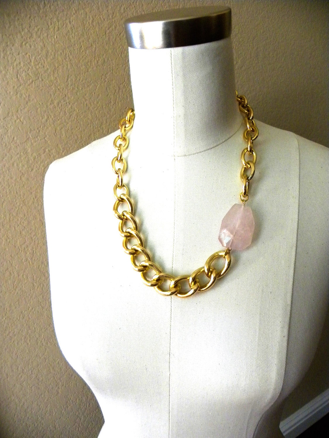 Mari Rose Pink Quartz Necklace