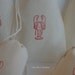 30 Red Lobster Organic Muslin Cotton Favor Bags 4x6 with Drawstrings great for weddings