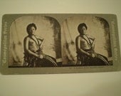 orig Stereoview SAMOAN BELLE 1910