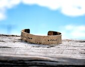 Nickel Cuff bracelet - Hand-Stamped Personalized Jewelry - Gift for Special Person