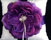 Purple Rose Ring Bearer Pillow