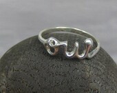 Sterling Silver Oui Ring - similar to Dior , Made to order ANY size