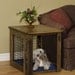 Amish Craftsman Wooden End Table Dog Crate Puppy Medium Size