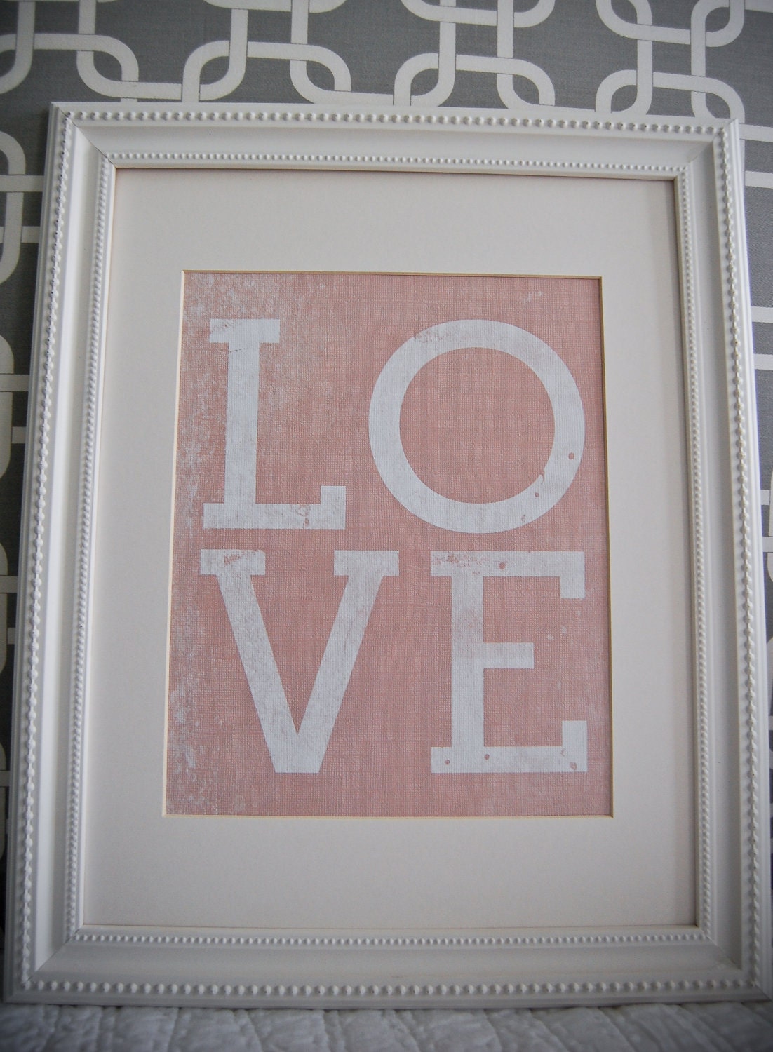 8x10 nursery print LOVE pink, blue, or green