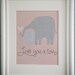 8x10 nursery print love you a ton elephants