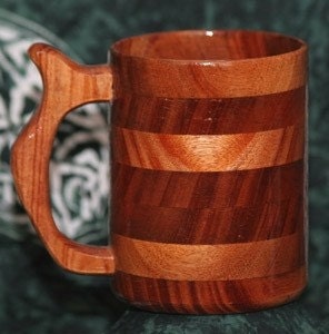 Handcrafted Mahogany Wood Beer Mug 32oz Wood Beer Stein, Wood Tankard, Drinking Vessel, Wood Beer Mug, Wood Mug, Stein, Mug, Tankard