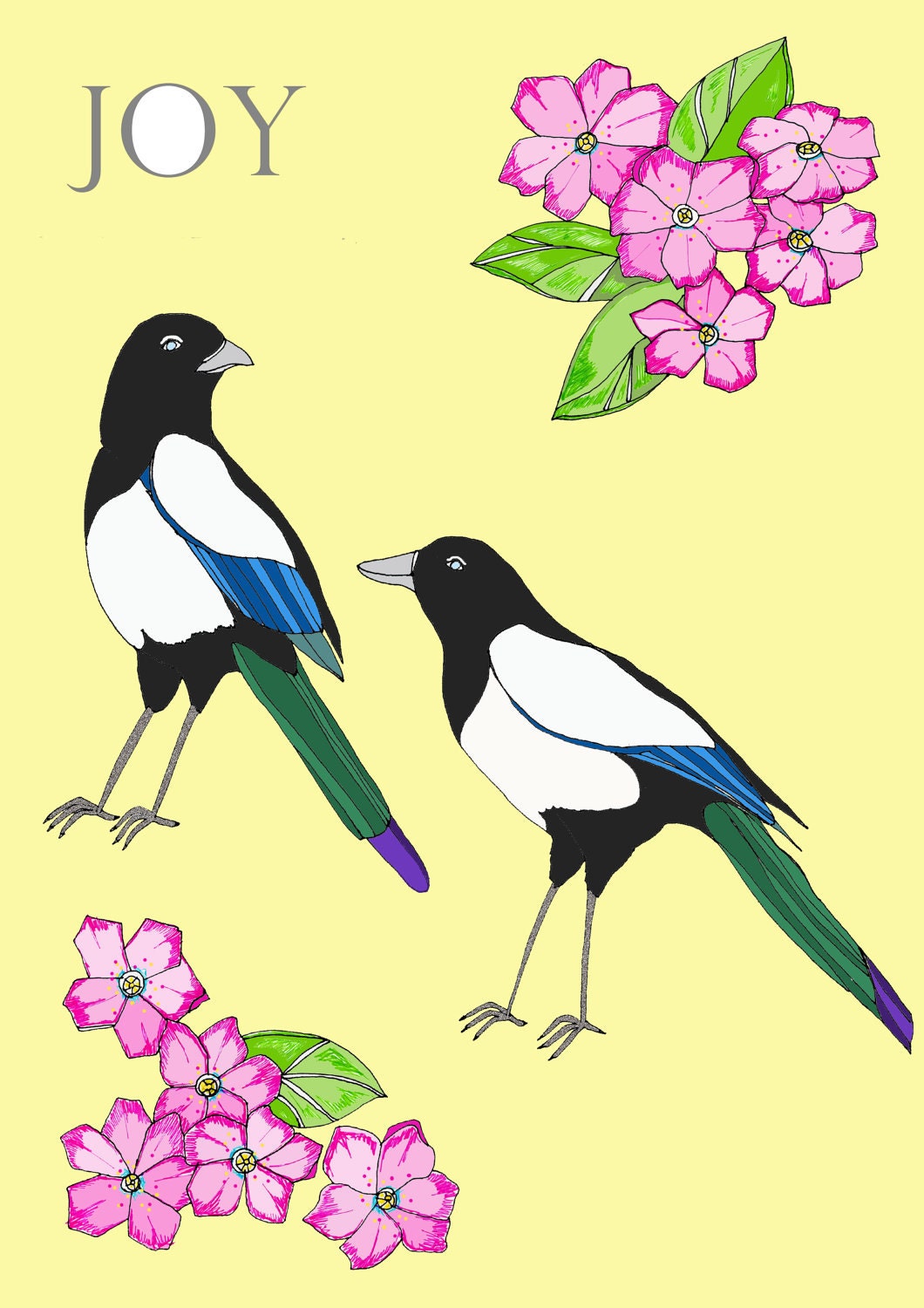 Two for Joy - A4 Art print