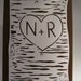 Birch Tree Carved Initials Cut Out Art