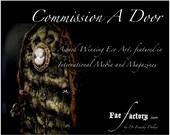 Fairy Door Commission - Fae Factory Faerie Dream Door, by Award - Winning Steampunk Chic Eco Artist, Dr Franky Dolan - house, furniture etc