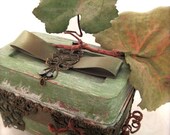 Hand Sculpted Treasure Box Commission, Made to order by Award - Winning Fae Factory Steampunk Chic, Eco Artist, Dr Franky Dolan