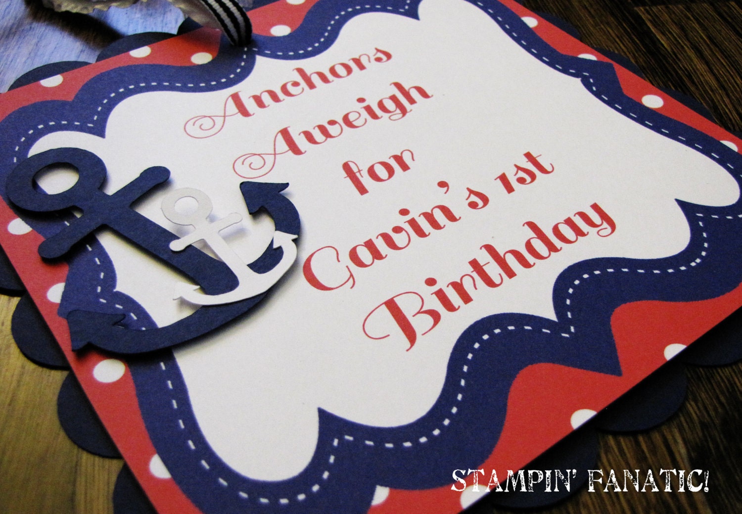Sailing Boy Collection: Square Scallop Door Sign... Anchors Aweigh, nautical, anchors, sailing, sailor Il_570xn