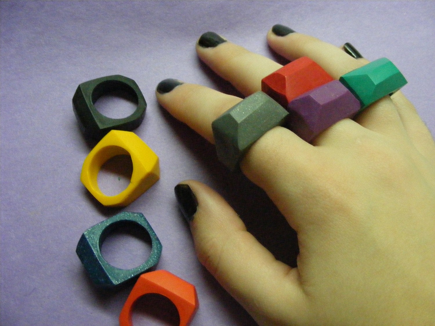 Stainless Steel Crayon Rings set of 8 Choose Size: 5, 6, 7, or 8