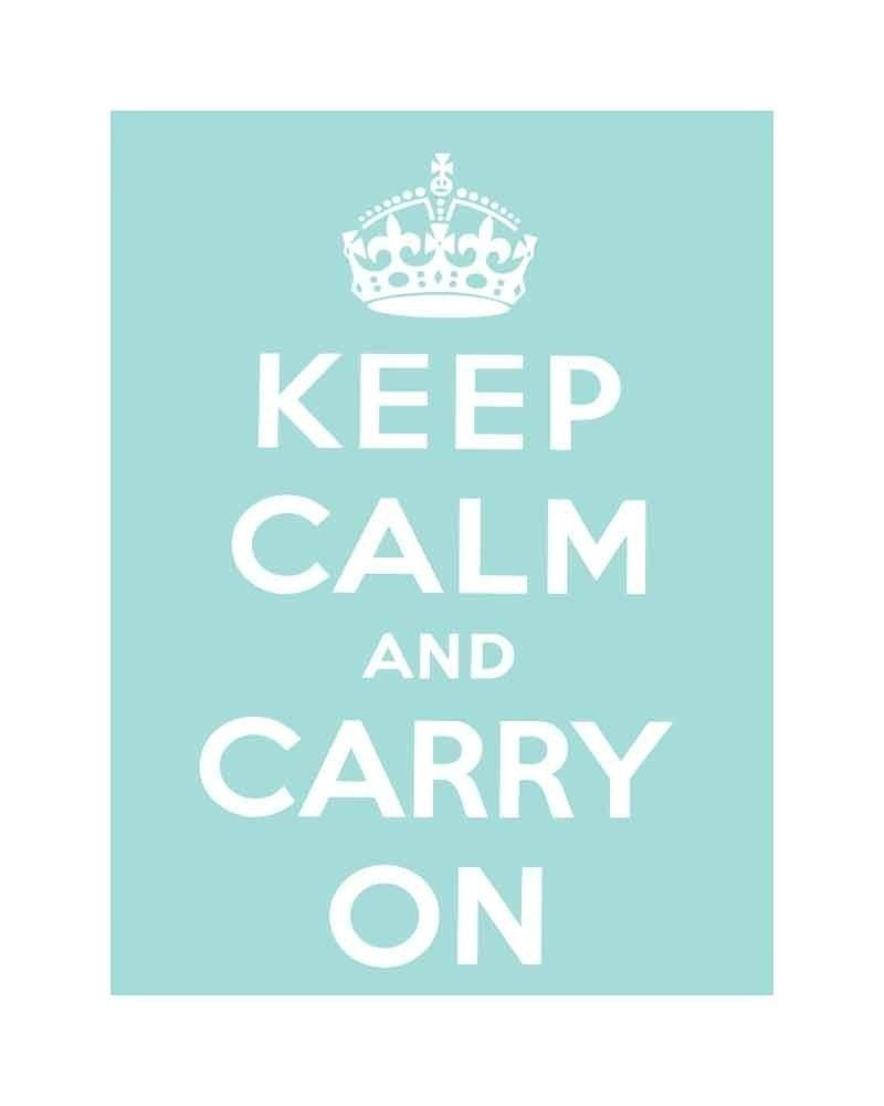 Keep Calm and Carry On Poster Print 16 x 20 in Your Choice of Color - 33 color options available