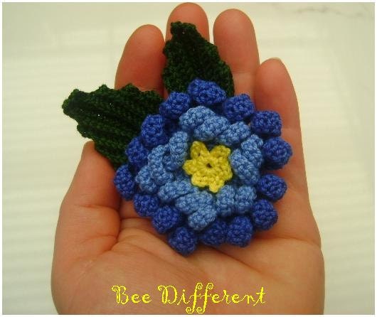 Crochet flower apllique, Embellishment, hairclip, headband for little princess