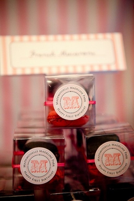 Paris Inspired 2" Party Tags and Labels by FLIPAWOO - Customized Printable File