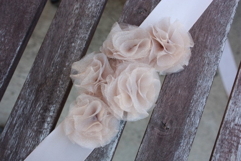 Rose Bloom Belt in Champagne Style No. 4