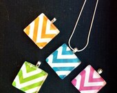 Chevron Print Small Pendant