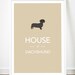 Dachshund print poster art illustration sausage dog typography