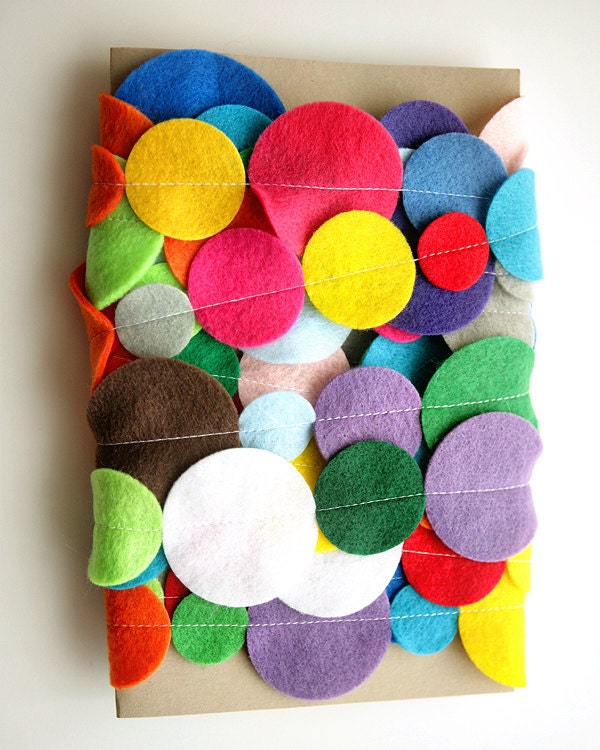 Felt Circle Garland - Crazy Colors - 20 ft